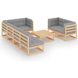 vidaXL 3076699 Loungeset, 1 Bord inkl. 7 Soffor