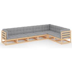 vidaXL 3076654 Loungeset, Bord inkl. 7 Soffor