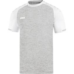 JAKO Prestige Short Sleeve Jersey Men - Silver Grey Melange/White