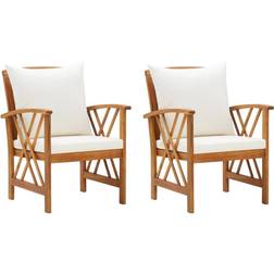 vidaXL 310267 2-pack Trädgårdsmatstol