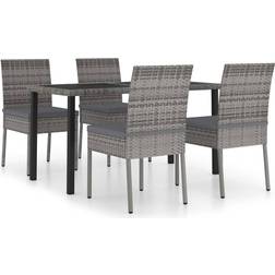 vidaXL 3065701 Ensemble repas de patio, 1 Table incluse 4 Chaises