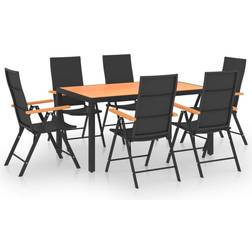 vidaXL 3060079 Ensemble repas de patio, 1 Table incluse 6 Chaises