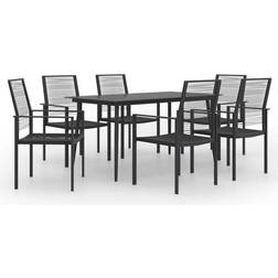 vidaXL 3060258 Set da pranzo per patio, 1 Tavolo incluso 6 Sedie