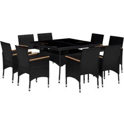 vidaXL 3058344 Ensemble repas de patio, 1 Table incluse 8 Chaises