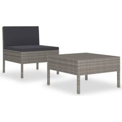 vidaXL 310200 Lounge-Set, 1 Tisch einschl. 2 Stühle & 1 Sofas