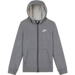 Nike Older Kid's French Terry Full Zip Hoodie - Carbon Heather/White (DD1698-091)