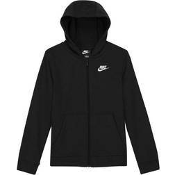 Nike Older Kid's French Terry Full Zip Hoodie - Black/White (DD1698-010)