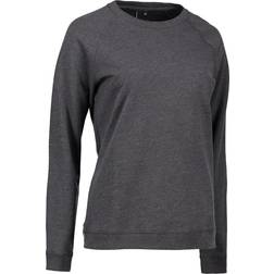 ID Core O-Neck Ladies Sweatshirt - Charcoal Melange