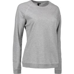 ID Core O-Neck Ladies Sweatshirt - Grey Melange