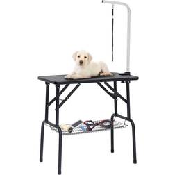vidaXL Dog Grooming Table Black and Silver