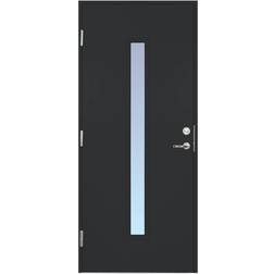 Scandidoor Standard Ytterdörr Frostat glas S 9000-N V (100x210cm)