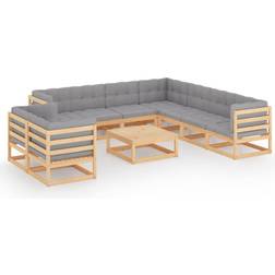 vidaXL 3076729 Loungeset, 1 Bord inkl. 9 Soffor