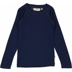 Wheat Wool T-Shirt LS - Navy (2155E-775-1432)