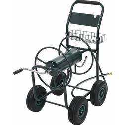 vidaXL Carrito De Manguera Para Jardín Conector De 1/2" Acero 75 m 75m