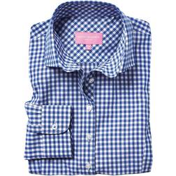 Brook Taverner Kansas Gingham Long Sleeve Shirt - Rouge/Bleu