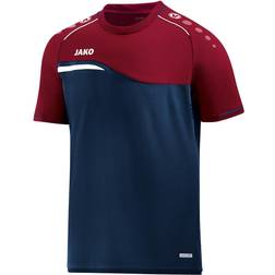 JAKO Competition 2.0 T-shirt Men - Seablue/Wine Red