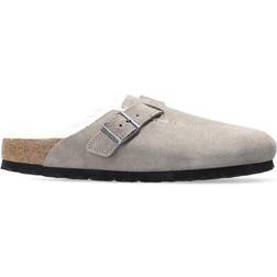 Birkenstock Boston Shearling Suede Leather - Stone Coin