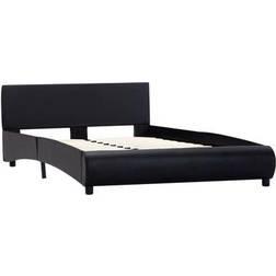 vidaXL Bed Frame with LED Artificial Leather 65cm Sängram 140x200cm