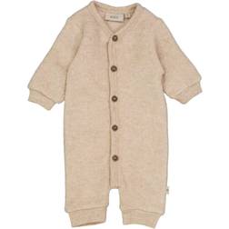 Wheat Wool Fleece Jumpsuit - Khaki Melange (9369E-786-3204)