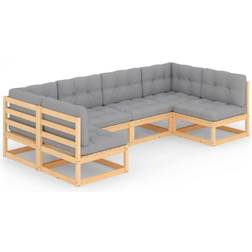vidaXL 3077174 Loungeset, Bord inkl. 6 Soffor