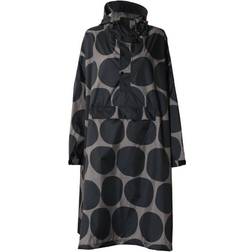 Rainkiss Rain Poncho Unisex - Black Polka