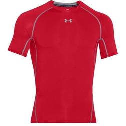 Under Armour Men's HeatGear Armour Short Sleeve Compression Shirt - Red/Steel