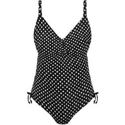 Fantasie Santa Monica V-Neck Swimsuit - Black/White