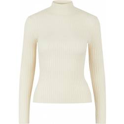 Pieces Pccrista LS O-Neck Maglia Noos BC Pullover - Beige