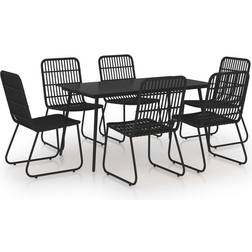 vidaXL 3060246 Essgruppe, 1 Tisch einschl. 6 Stühle