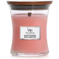 Woodwick Melon & Pink Quartz Medium Duftlys