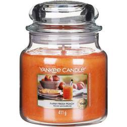 Yankee Candle Farm Fresh Peach Medium Bougie Parfumée 411g