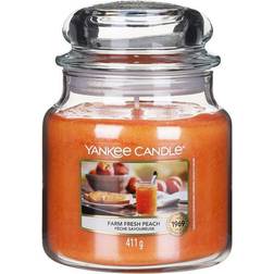 Yankee Candle Farm Fresh Peach Medium Scented Candle 411g