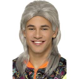 Smiffys 80s Mullet Wig Grey