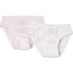 Petit Bateau Girl's Stripe Panties 2-Pack - White (A00O4-00)