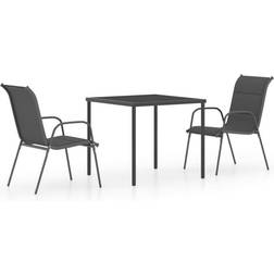 vidaXL 3073485 Juego de comedor de patio, 1 Mesa incl. 2 Sillas