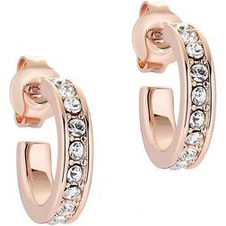 Ted Baker Seenita Nano Hoop Huggie Earrings - Rose Gold/Transparent