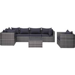 vidaXL 44158 Loungesæt, 1 borde inkl. 6 sofaer