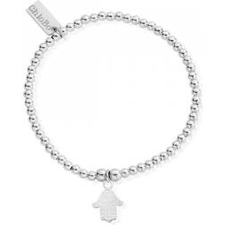 ChloBo Cute Charm Hamsa Hand Bracelet - Silver