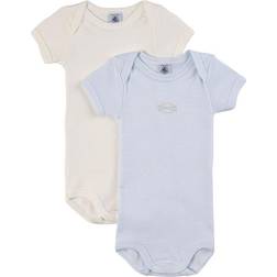 Petit Bateau Bodies 2 Pack - White/Blue Stripe