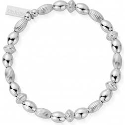 ChloBo Mini Oval Disc Bracelet - Silver