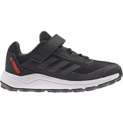 Adidas Kid's Terrex Agravic Flow Primegreen Trail-Running Shoes - Core Black/Dgh Solid Grey/Solar Red