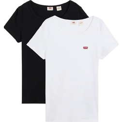 Levi's The Perfect Tee 2-pack - White/Mineral Black/Neutral