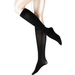 Falke Pure Matt 50 Den Women Knee-High Socks - Black