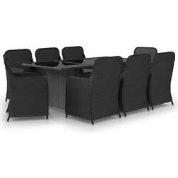 vidaXL 3059478 Matgrupp, 1 Bord inkl. 8 Stolar