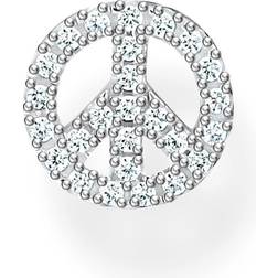 Thomas Sabo Individual Peace Pin Earring - Silver/Transparent