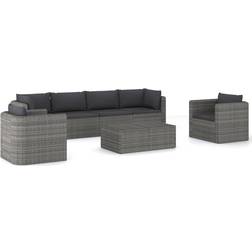 vidaXL 3059492 Conjunto de Sala de Exterior, 1 Mesa incl. 6 Sofás