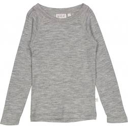 Wheat Wool T-Shirt LS - Melange Gray