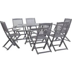 vidaXL 278922 Matgrupp, 1 Bord inkl. 6 Stolar