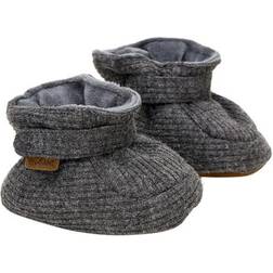 En Fant Baby Slippers - Dark Grey Melange