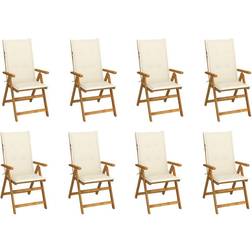 vidaXL 3075056 8-pack Trädgårdsmatstol